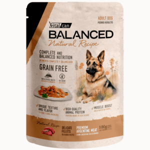 BALANCED NAT RECIPE POUCH PERRO ADULTO CARNE X 100 GRS