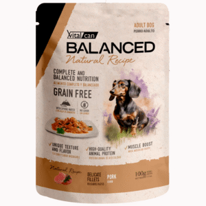 BALANCED NAT RECIPE POUCH PERRO ADULTO CERDO X 100 GRS