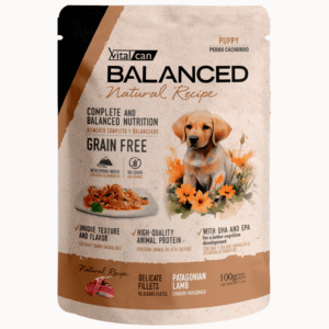 BALANCED NAT RECIPE POUCH PERRO CACHORRO CORDERO X 100 GRS
